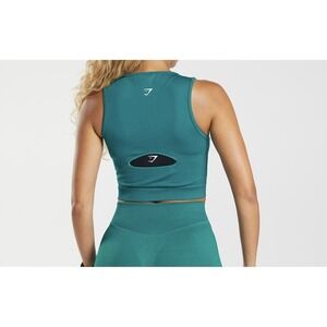 Gymshark Women's Sweat‎ Seamless Midi Tank Rich Teal Size Small